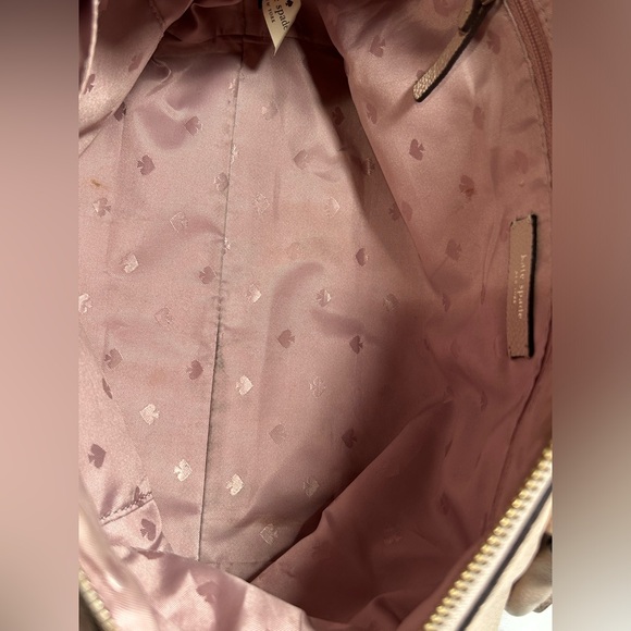 Kate Spade Warm Beige Larchmont Ave. Mini Layla Studded Purse Satchel Crossbody - Picture 11 of 12